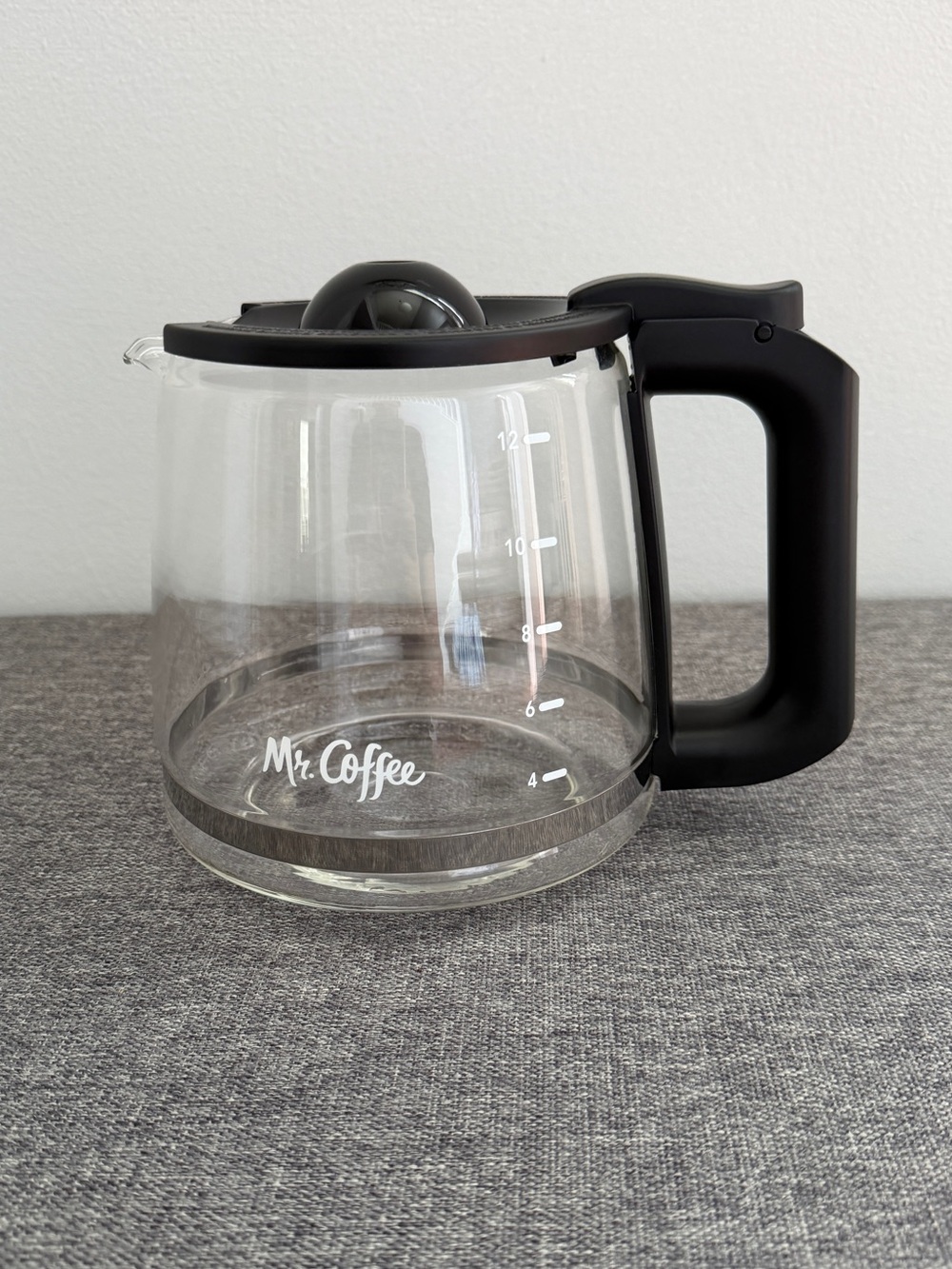 Mr. Coffee 12 Cup Replacement Carafe Pot Clear Black Handle NO ORIGINAL BOX